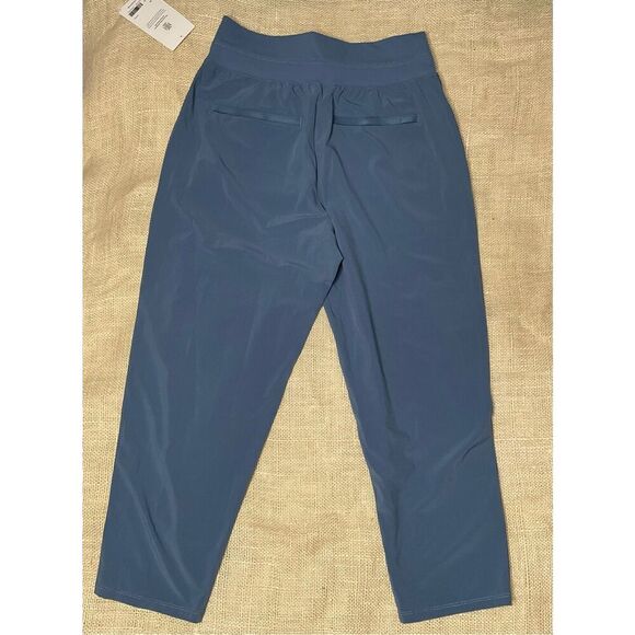 Athleta Womens Nolita Slim Tapered Crop Pant Size 10 Blue PullOn Commute Travel - Picture 10 of 11